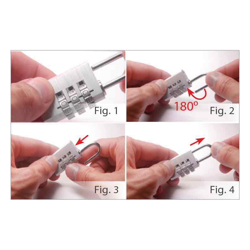 TRAVEL BLUE 3 Dial Combination Padlock  031 (6)