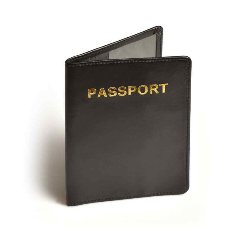 TRAVEL BLUE Leather Passport Protector 621